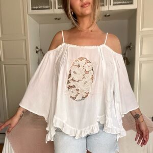 White off the shoulder top